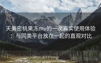 天美密桃果冻mv的一次真实使用体验：与同类平台放在一起的直观对比