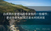 白虎图片使用过程中发现的一些细节：更适合碎片时间还是长时间浏览