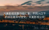 天美影视完整体验记录：不同入口下的体验差异与变化，天美影视公司