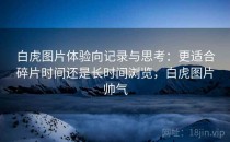 白虎图片体验向记录与思考：更适合碎片时间还是长时间浏览，白虎图片帅气