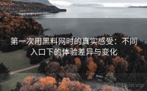 第一次用黑料网时的真实感受：不同入口下的体验差异与变化