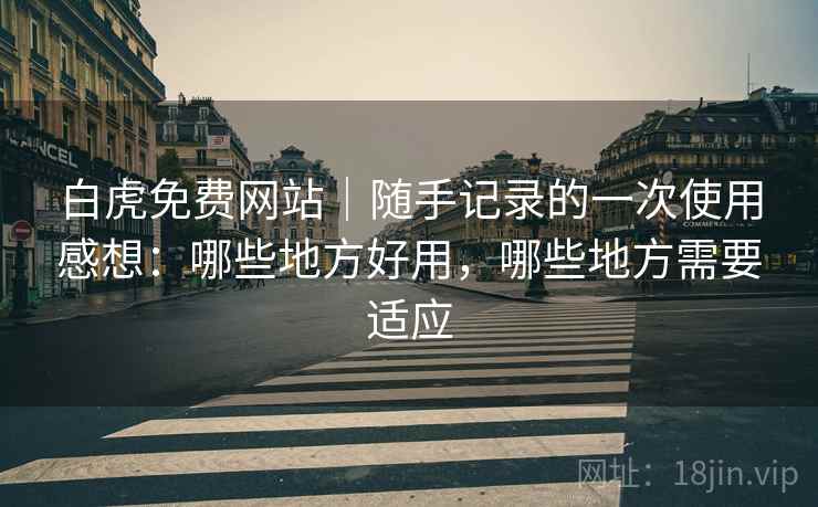 白虎免费网站|随手记录的一次使用感想:哪些地方好用,哪些地方需要适应 第1张 白虎免费网站|随手记录的一次使用感想:哪些地方好用,哪些地方需要适应 第1张