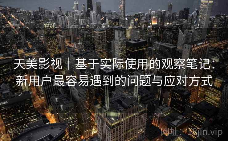 天美影视｜基于实际使用的观察笔记：新用户最容易遇到的问题与应对方式  第2张