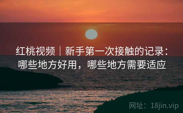 红桃视频|新手第一次接触的记录:哪些地方好用,哪些地方需要适应 红桃视频|新手第一次接触的记录:哪些地方好用,哪些地方需要适应
